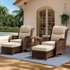 Outdoor Patio Furniture Set Featuring Thick Cushions