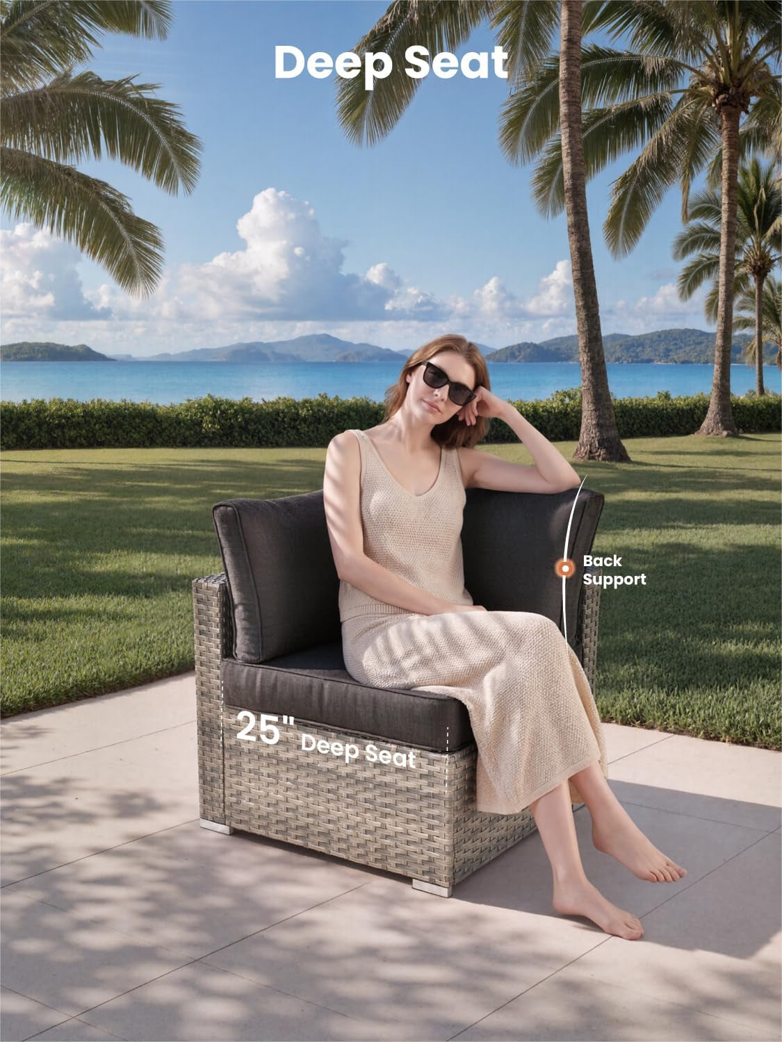 Eleven Piece Weather Resistant Outdoor Furniture Set - Image 4