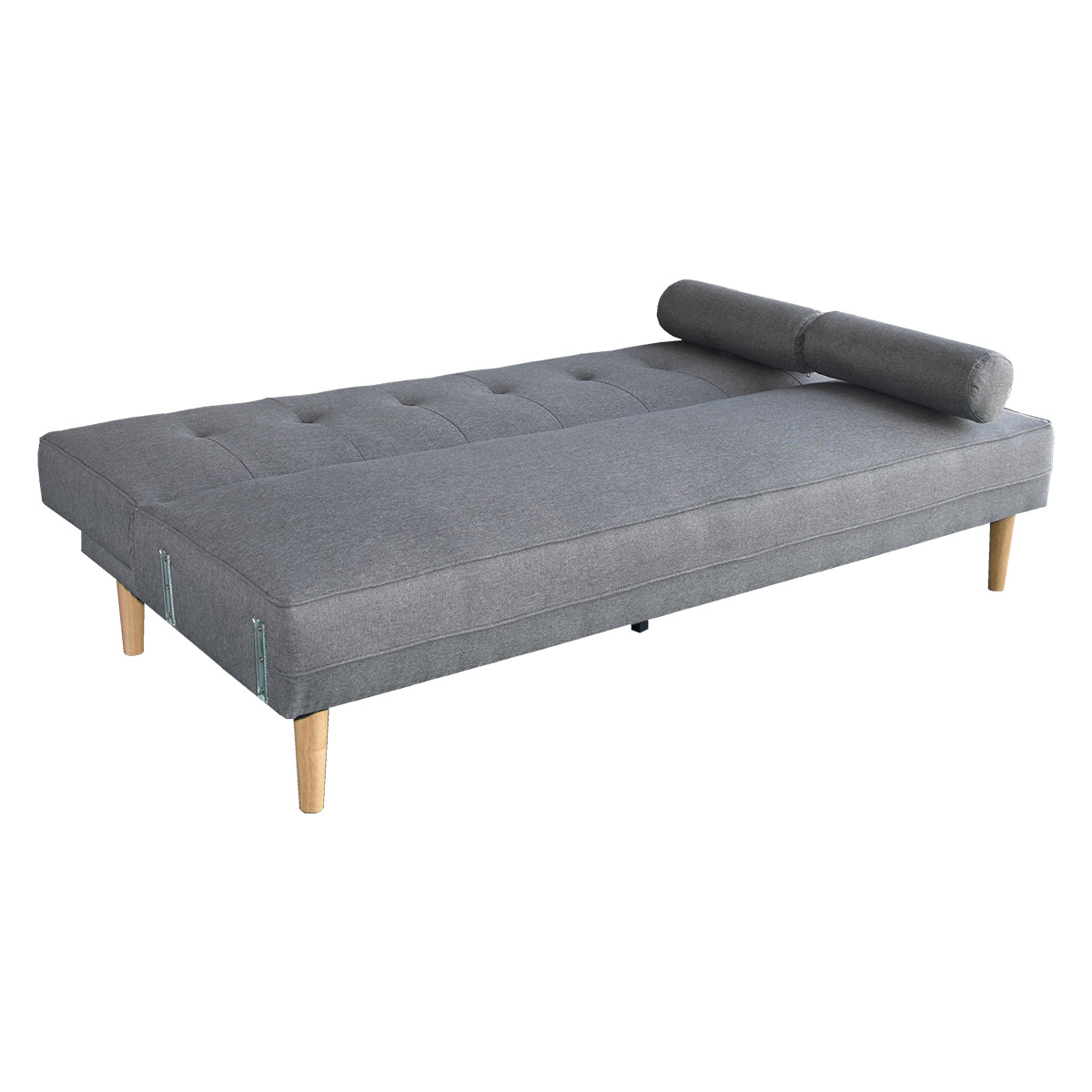 NNEDSZ Sarantino Madison Sofa Bed Lounge Couch Futon Furniture Home Light Grey Linen Suite - Image 5