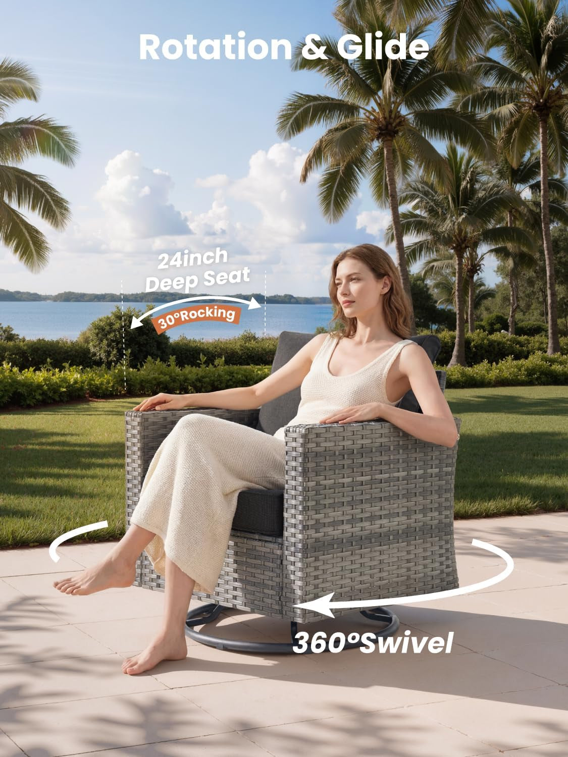 Eleven Piece Weather Resistant Outdoor Furniture Set - Image 5